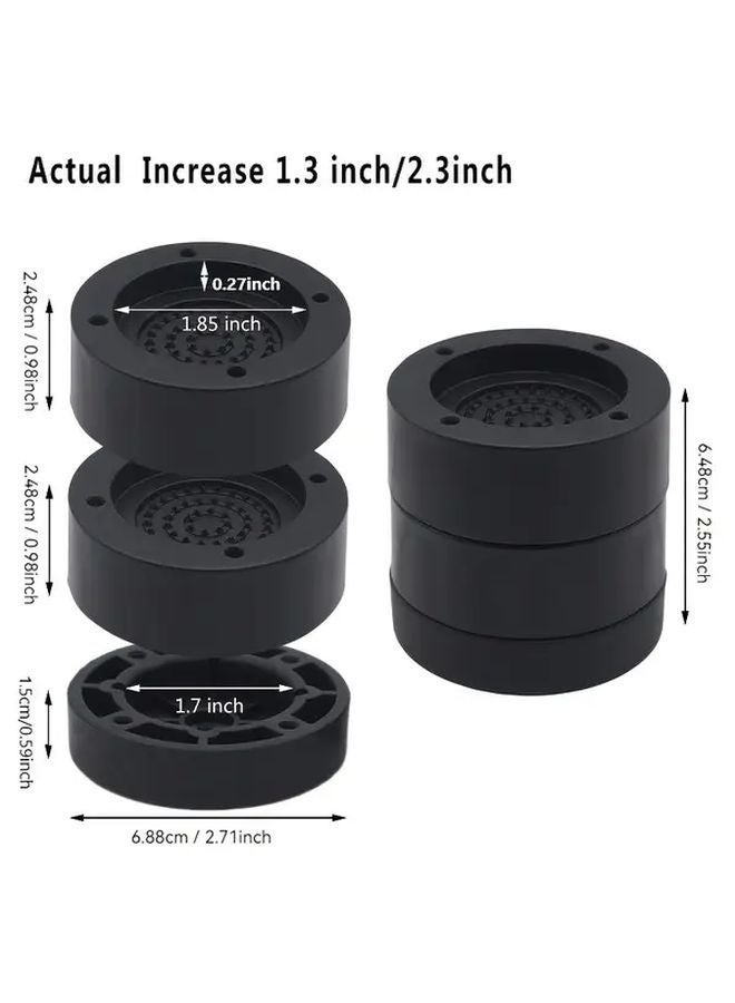 Black Furniture Risers 1 3 2 3 3 3 Inch Adjustable Bed Sofa Chair Lifts Supports 1300 Lbs - Image 2
